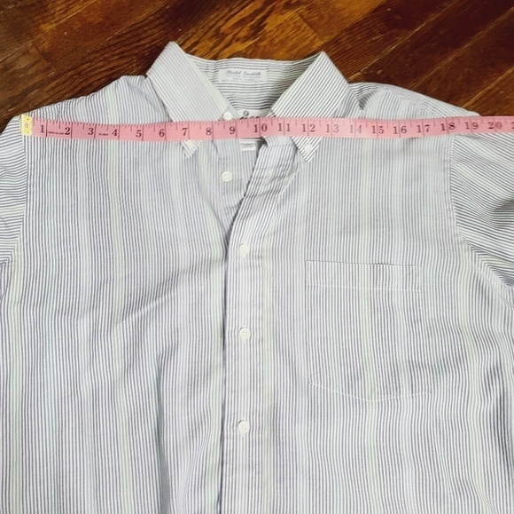Vintage 90s Bill Blass Striped Short Sleeve Button Down Shirt - Picture 7 of 11